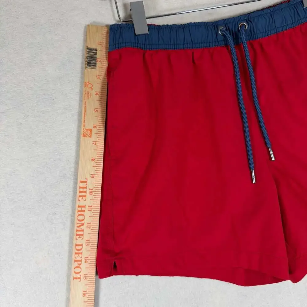 Abercrombie & Fitch Trunks Mens Size L Red Stretch Swim Shorts